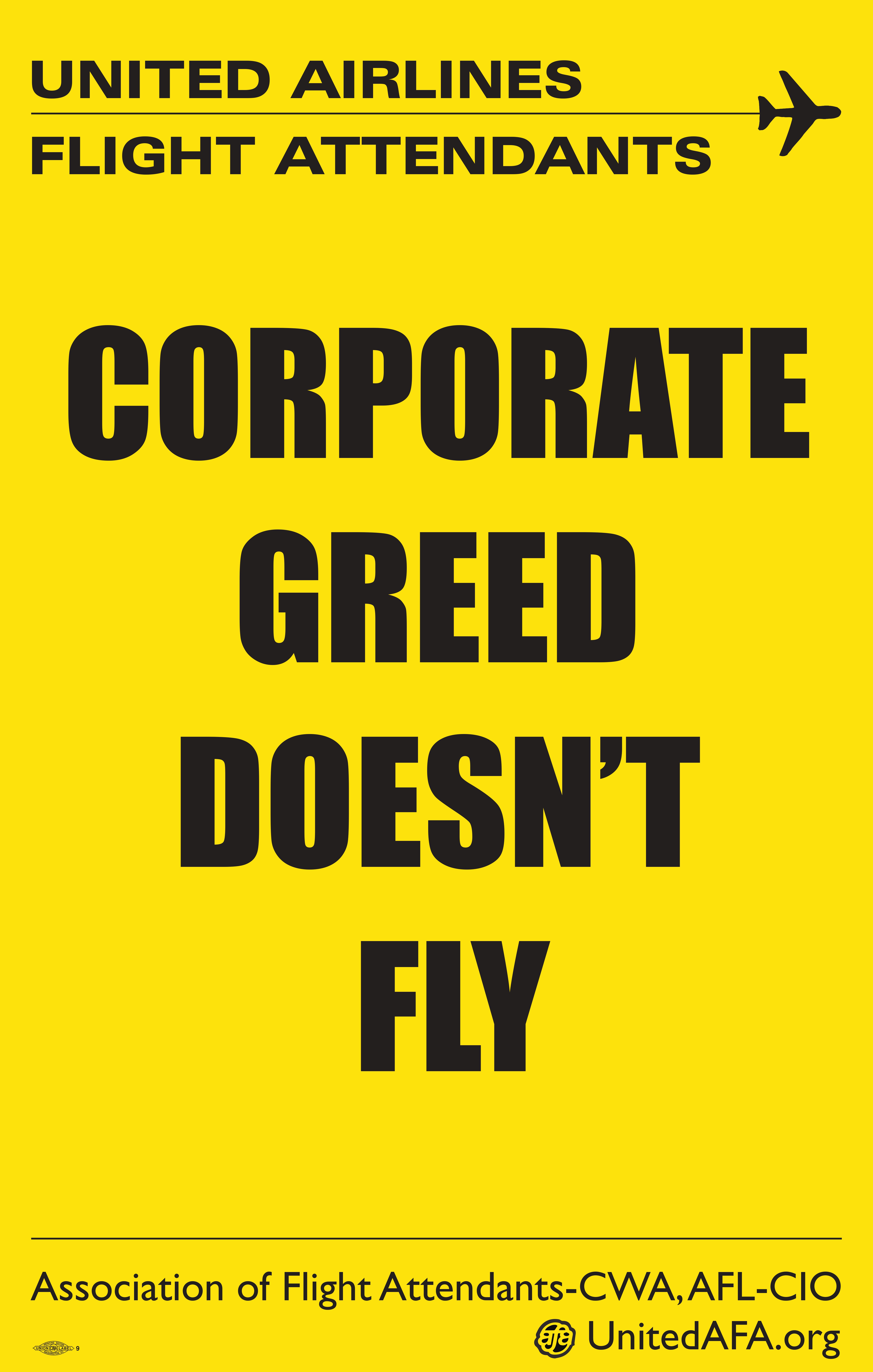 Corporate Greed -  Picket Sign
