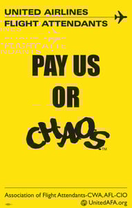 Pay us or chaos - Picket Sign